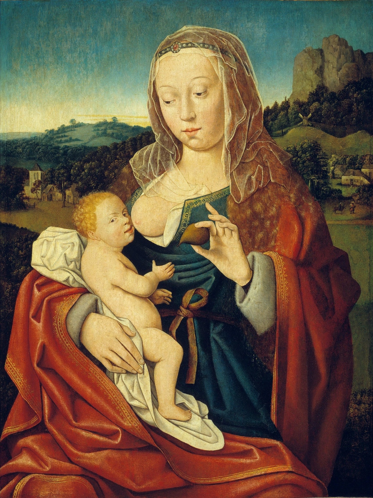 10Мадонна-Млекопитательница (Maria Lactans)_1500-1524_61.2 х 46.3_д.,м._Антверпен, Музей Майера ван дер Берга.jpg