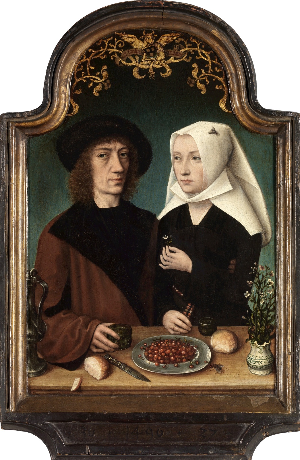 35Автопортрет с женой (Portrait of the Artist and his Wife)_1496_38 х 26_д.,м._Антверпен, Королевский музей изящных искусств.jpg