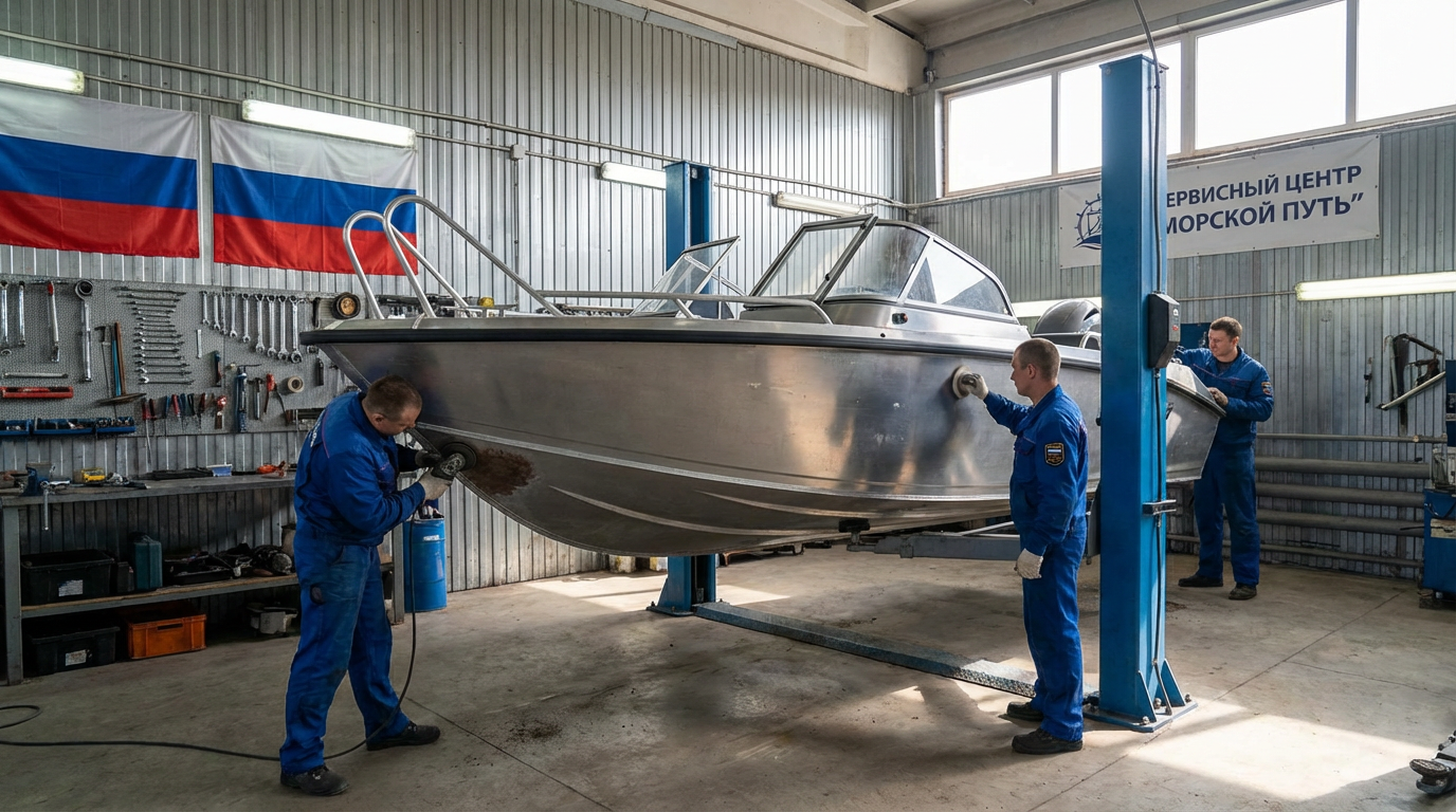Обслуживание алюминиевого катера в российском сервисе