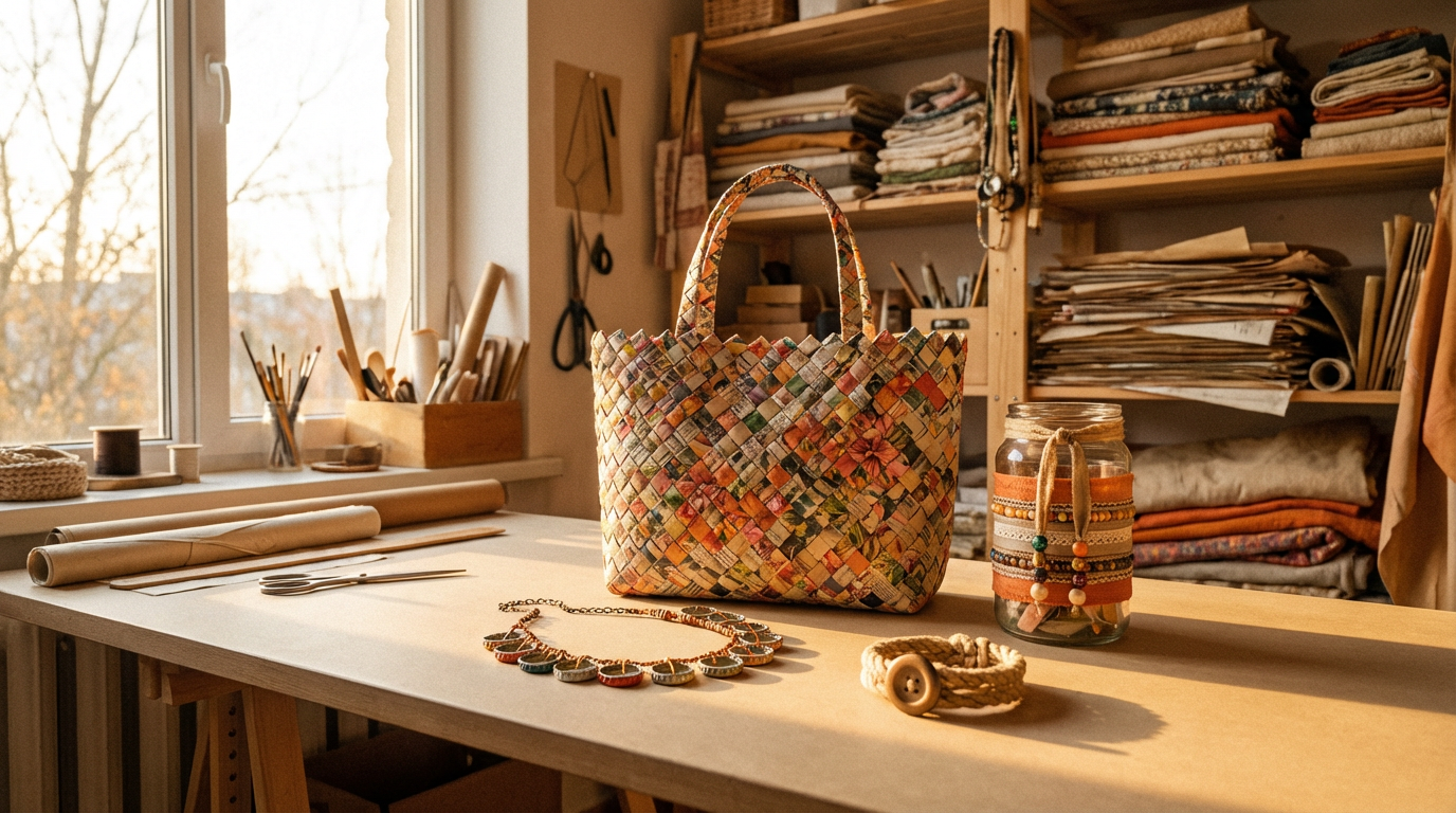 Примеры стильных вещей, сделанных своими руками из подручных материалов