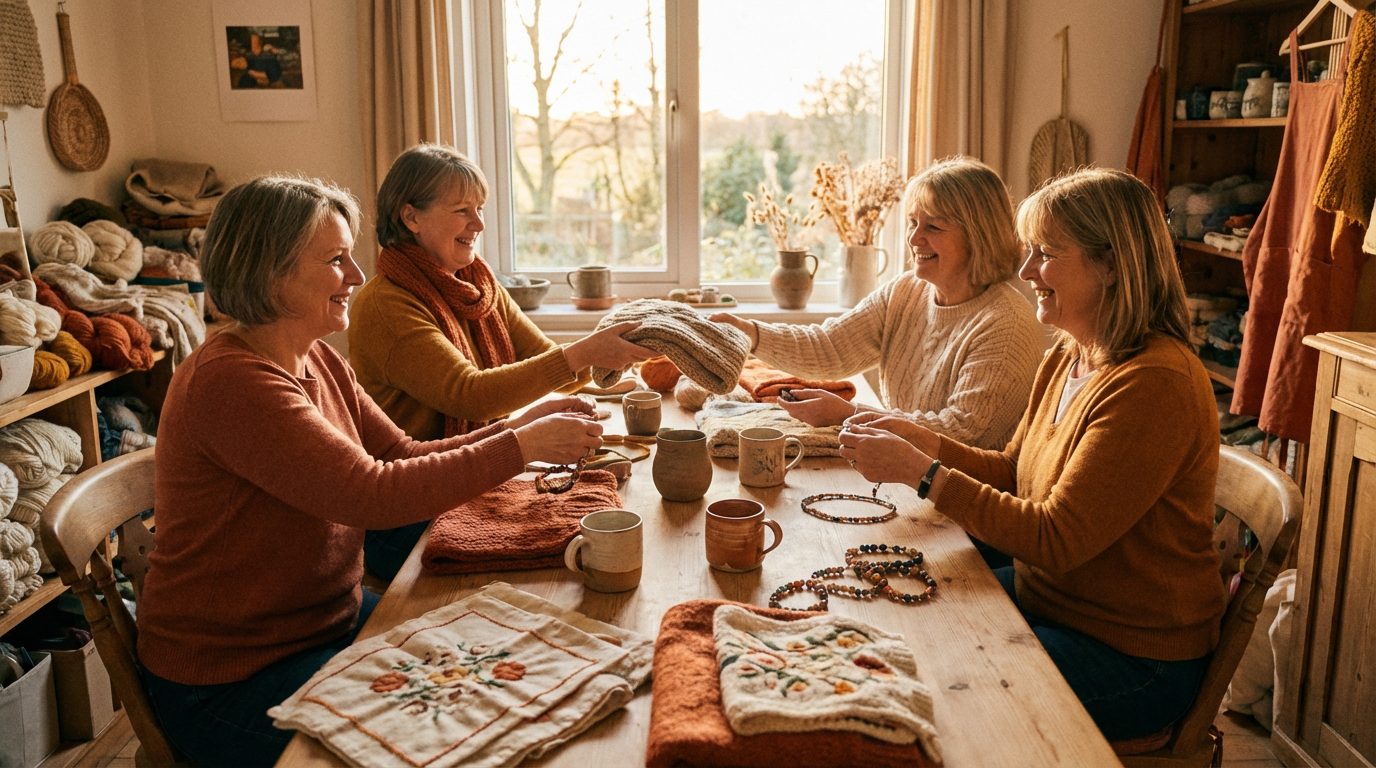 Женщины в сообществе делятся handmade-работами