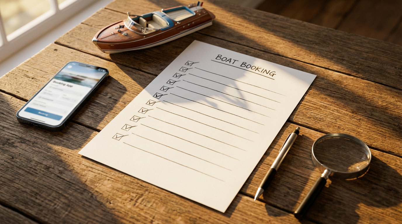 Чек-лист для проверки условий бронирования теплохода онлайн