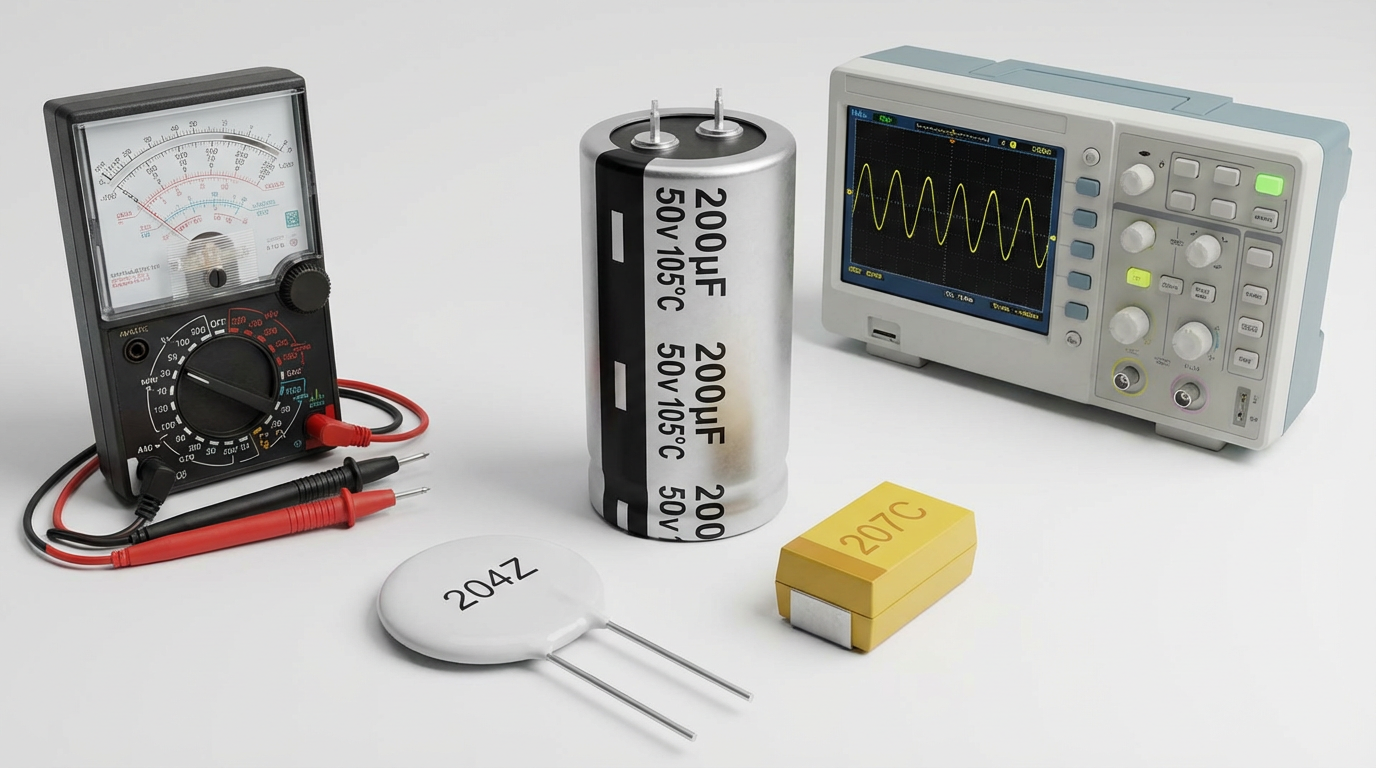 Сравнение характеристик конденсаторов 200 мкФ