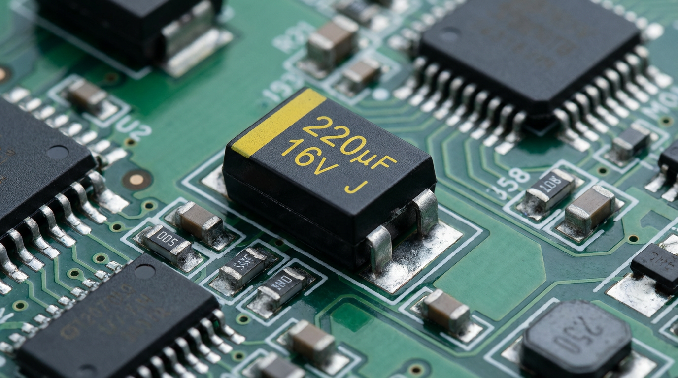 Схема танталового полимерного конденсатора в системе питания Hi-Tech устройства