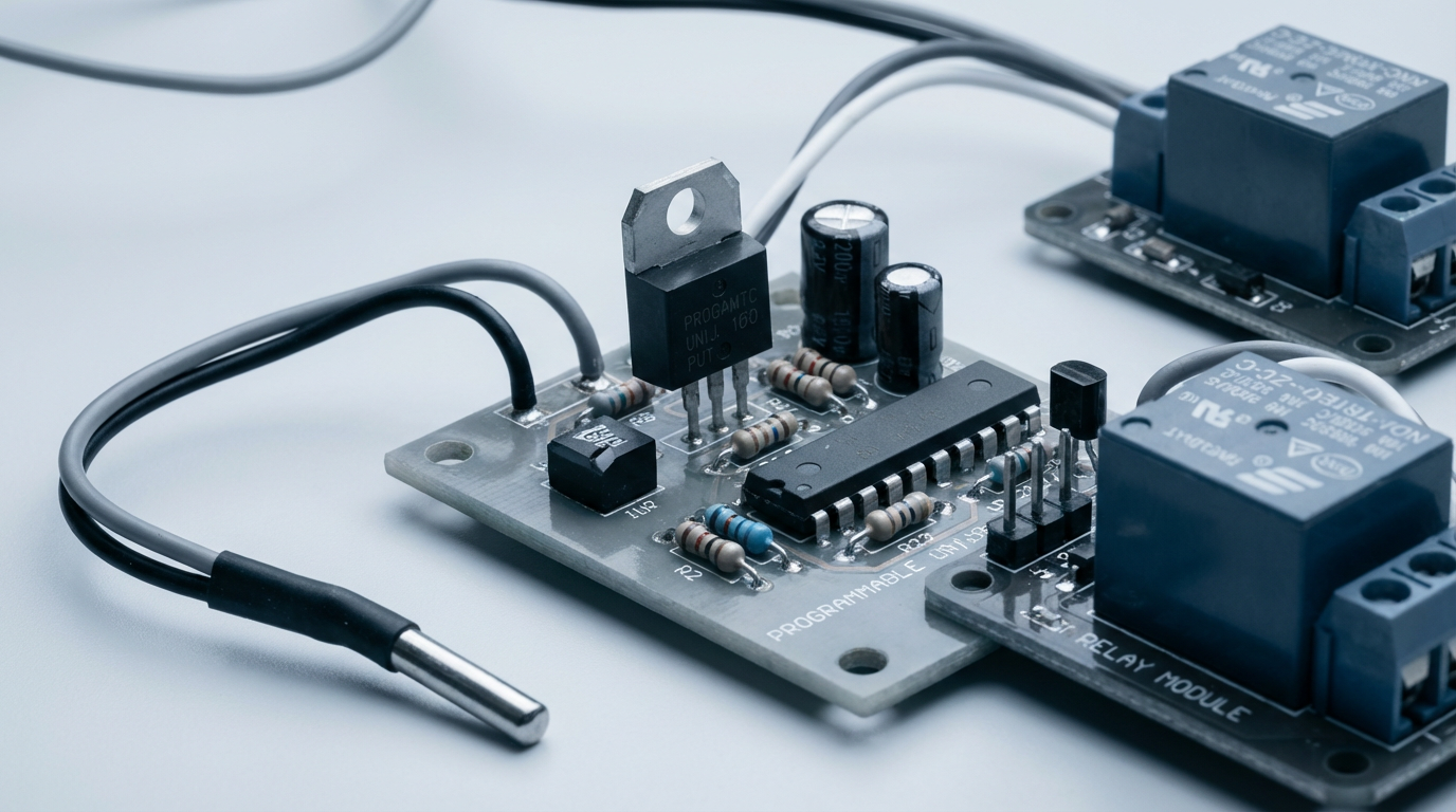 Схема управления отоплением с программируемым однопереходным транзистором