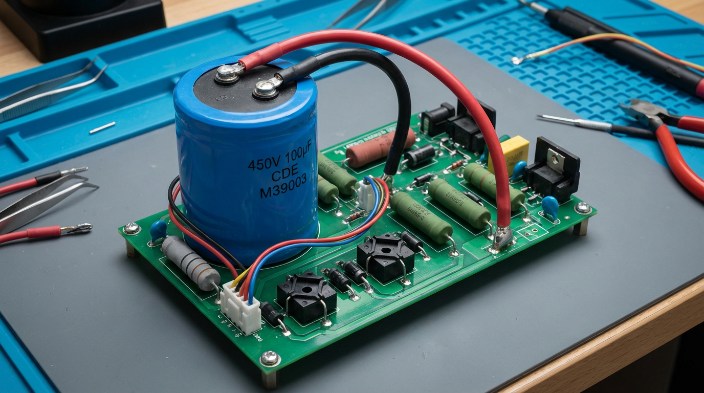 Схема подключения высоковольтного конденсатора 450 В в зарядном устройстве