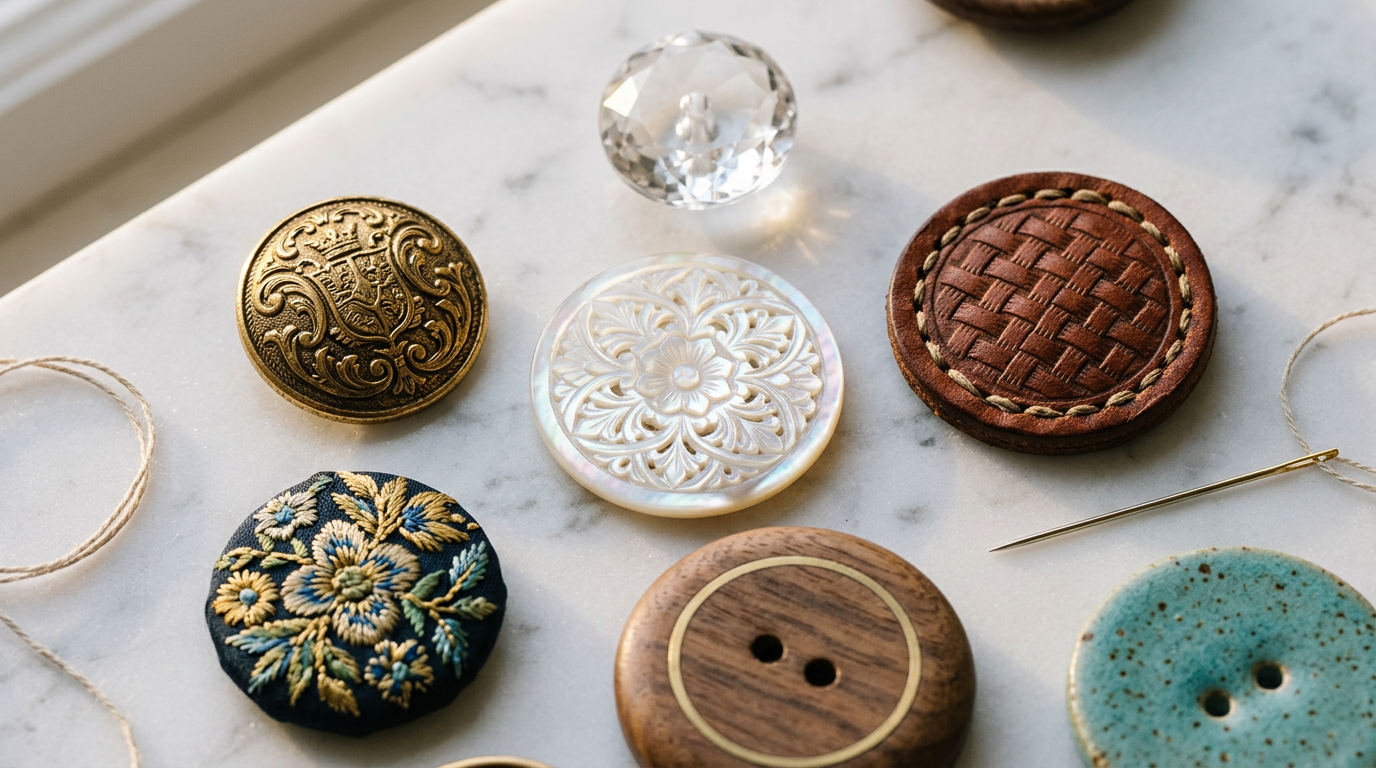 Разнообразие видов премиум-пуговиц для шитья