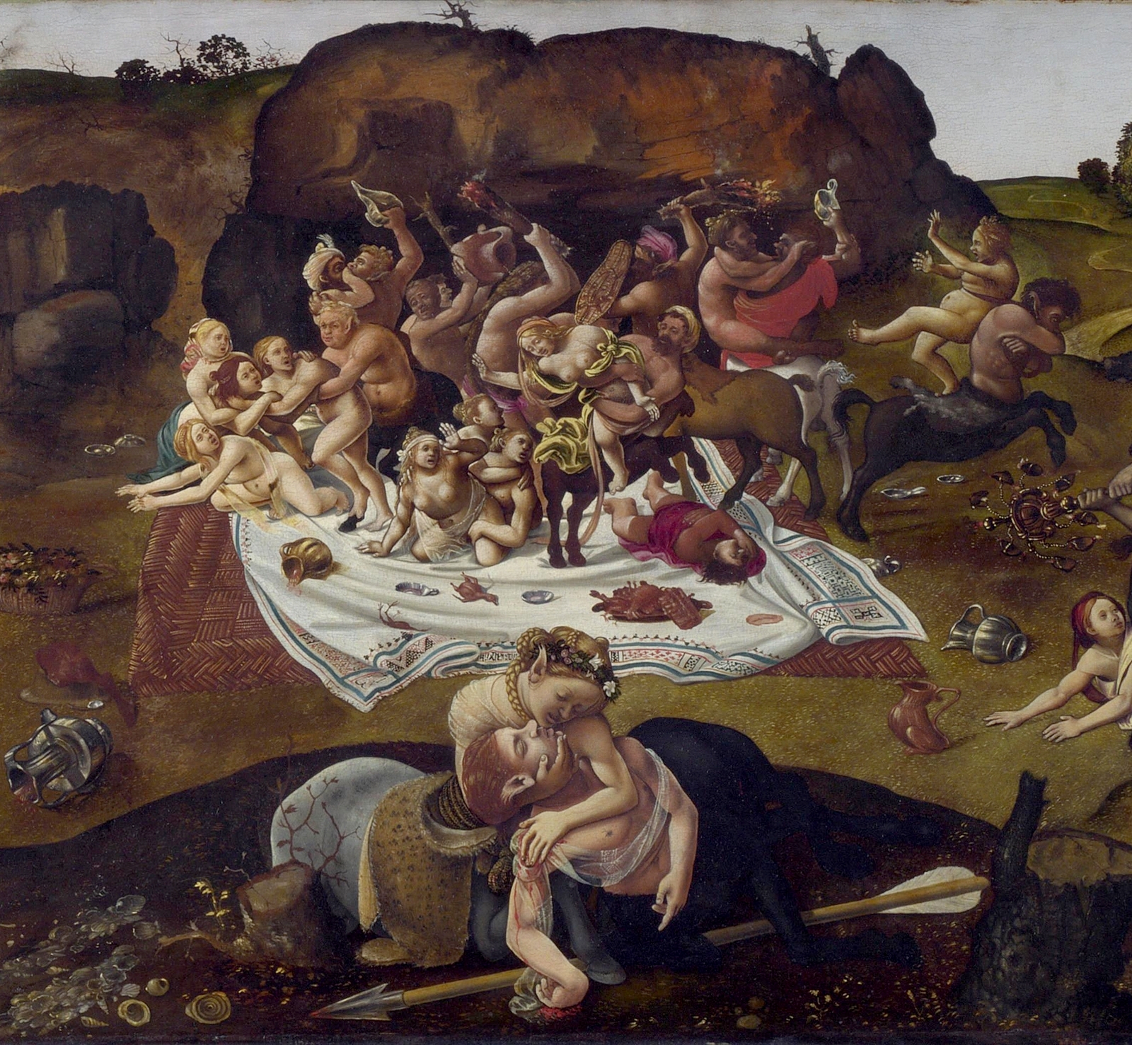 50-1500-1515_Битва между лафитами и кентаврами (The Fight between the Lapiths and the Centaurs)_71 х 260_д.,м._Лондон, Национальная галерея_фрагмент 1.jpg