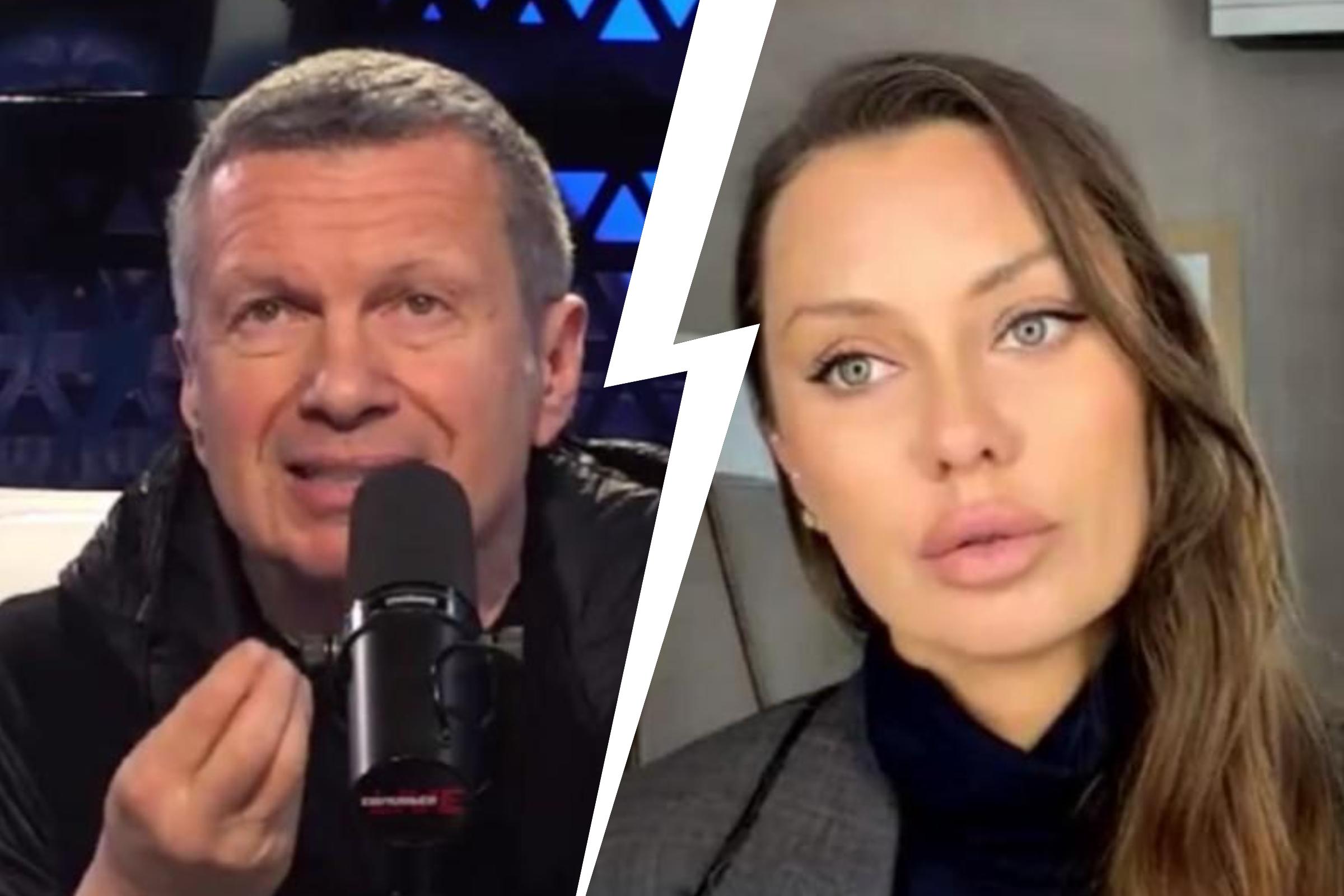 Виктория Боня и Владимир Соловьев обсудили острые темы на «Полном контакте»