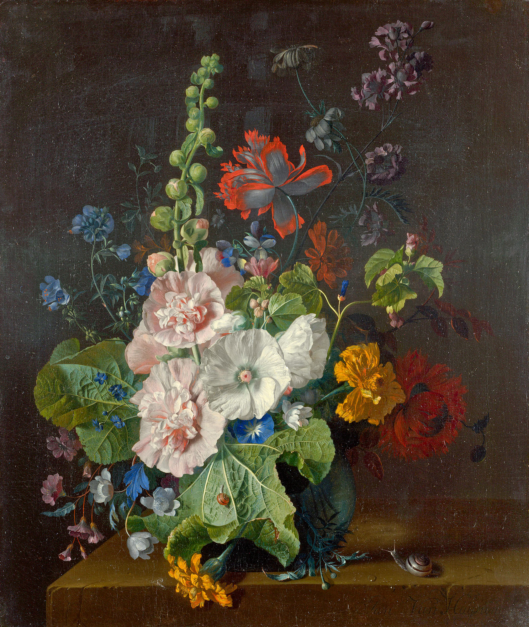 46-1Hollyhocks and Other Flowers in a Vase.jpg
