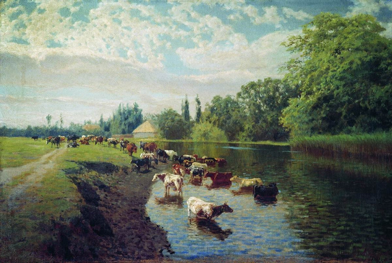 Стадо у пруда1910.jpg