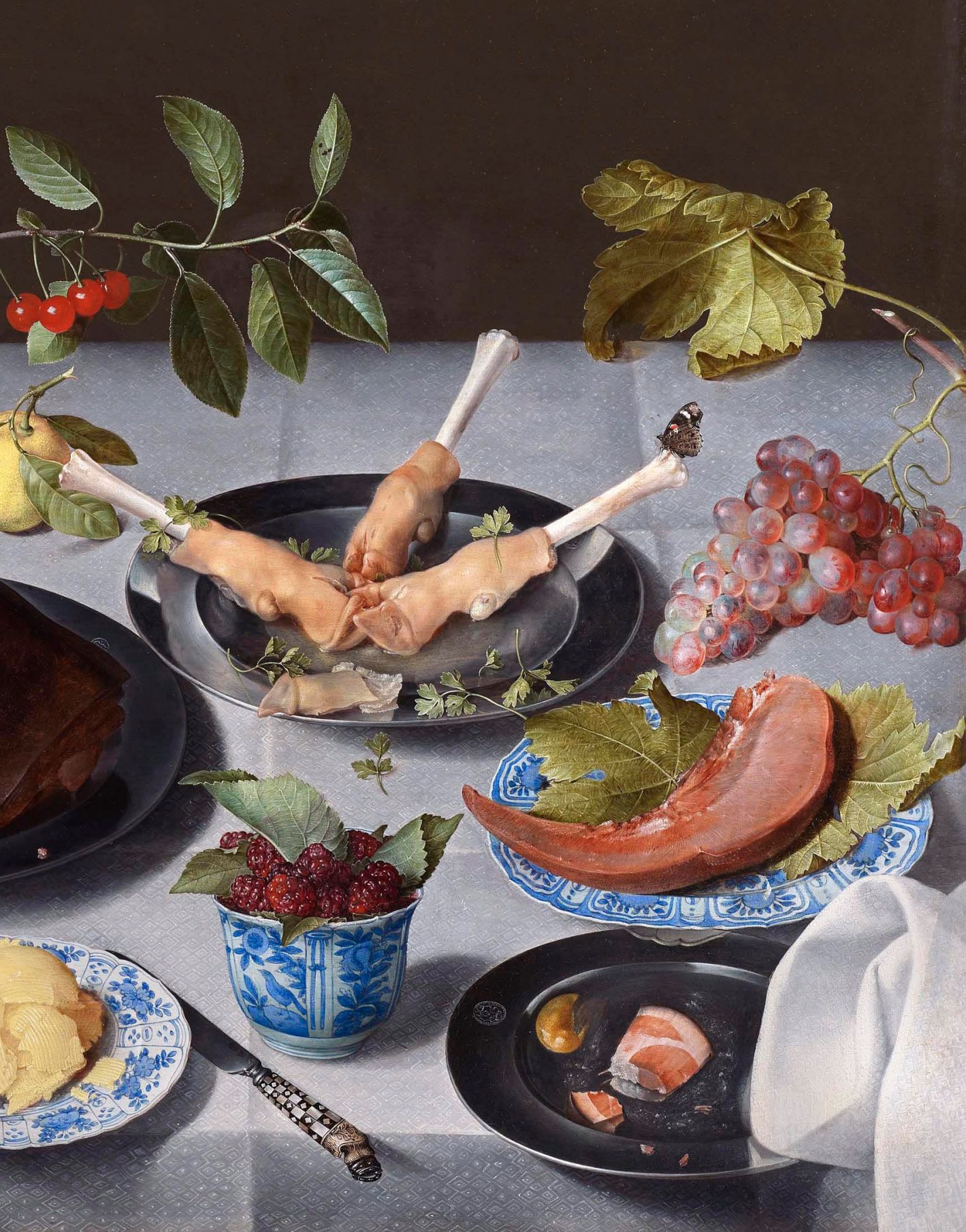 Jacob_van_Hulsdonck_-_A_Still_Life_with_Artichokes,_Radishes,_Asparagus,_Plums,_Cherries_and_Peaches_in_a_Basket,_together_wita_Ham_and_Pig’s_Trotters.jpg