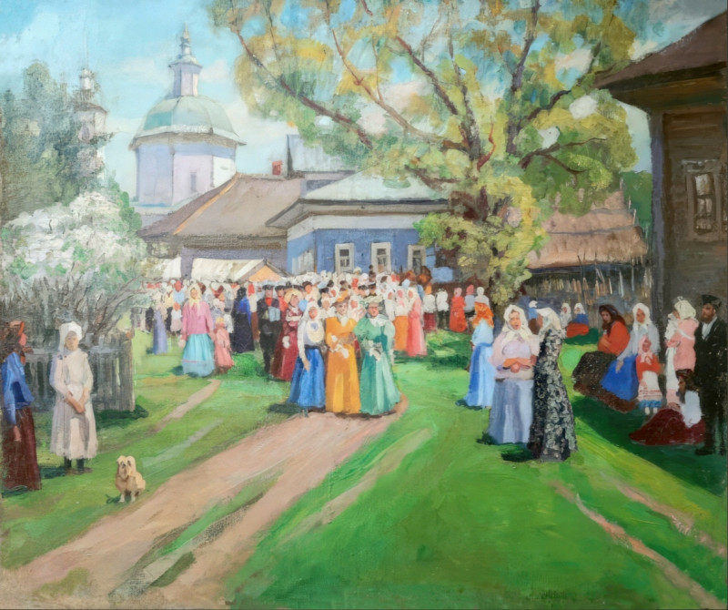 Гуляние в Троицын день. 1914. Владыкин Михаил Алексеевич.jpg