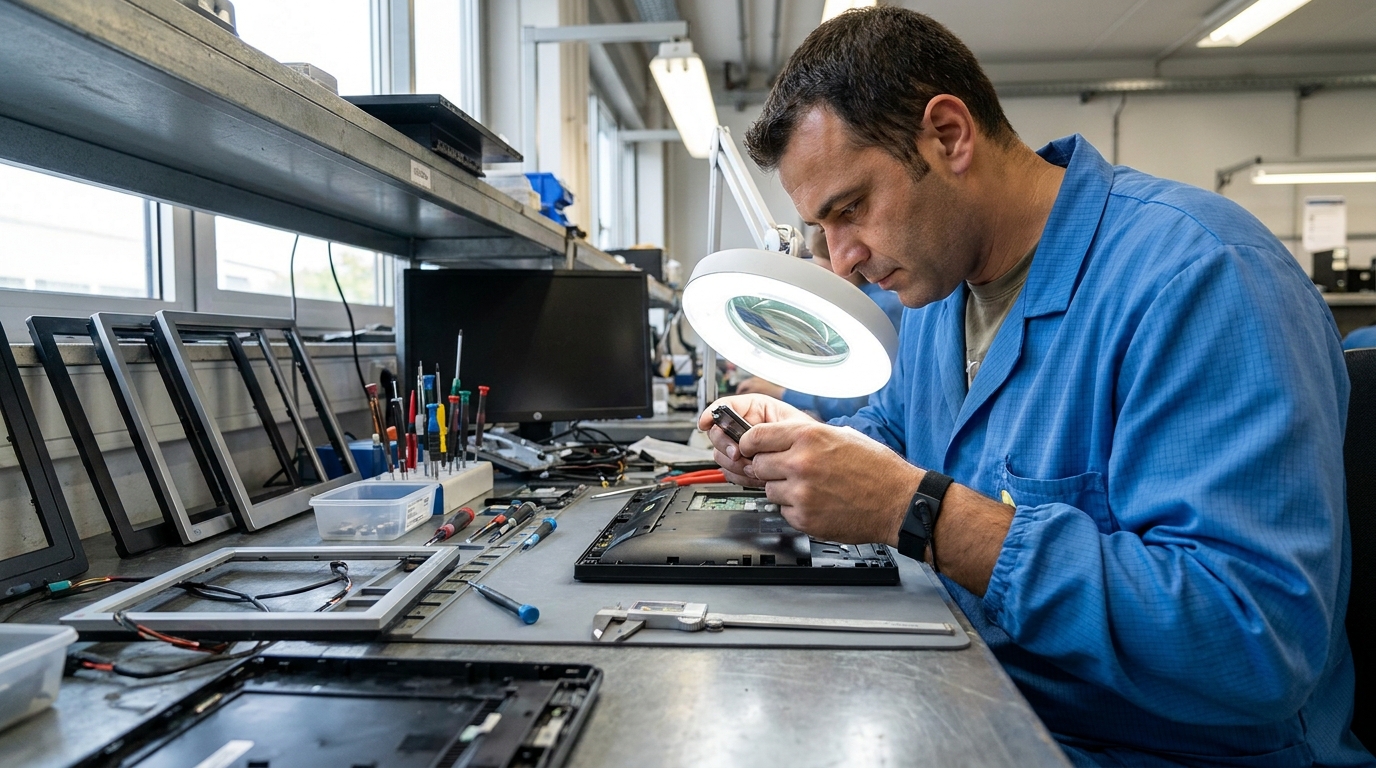 Рамки для дисплеев: назначение и критерии выбора, male professional at work, workshop