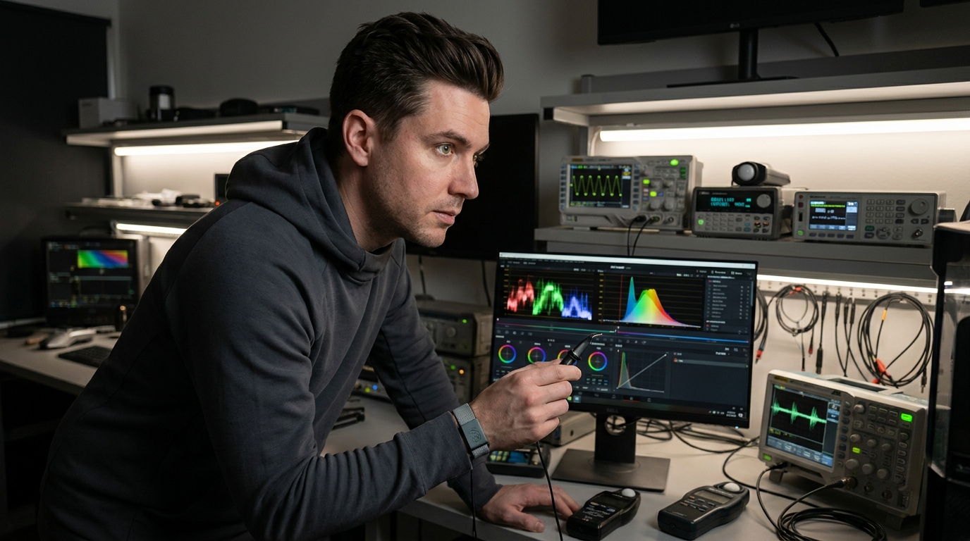 Подсветка дисплея: современные технологии и их преимущества, male professional at work, studio