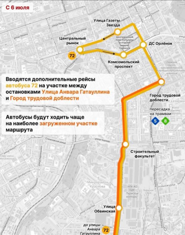 В Перми изменится движение автобусов на улице Куйбышева из-за ремонта трамвайных путей
