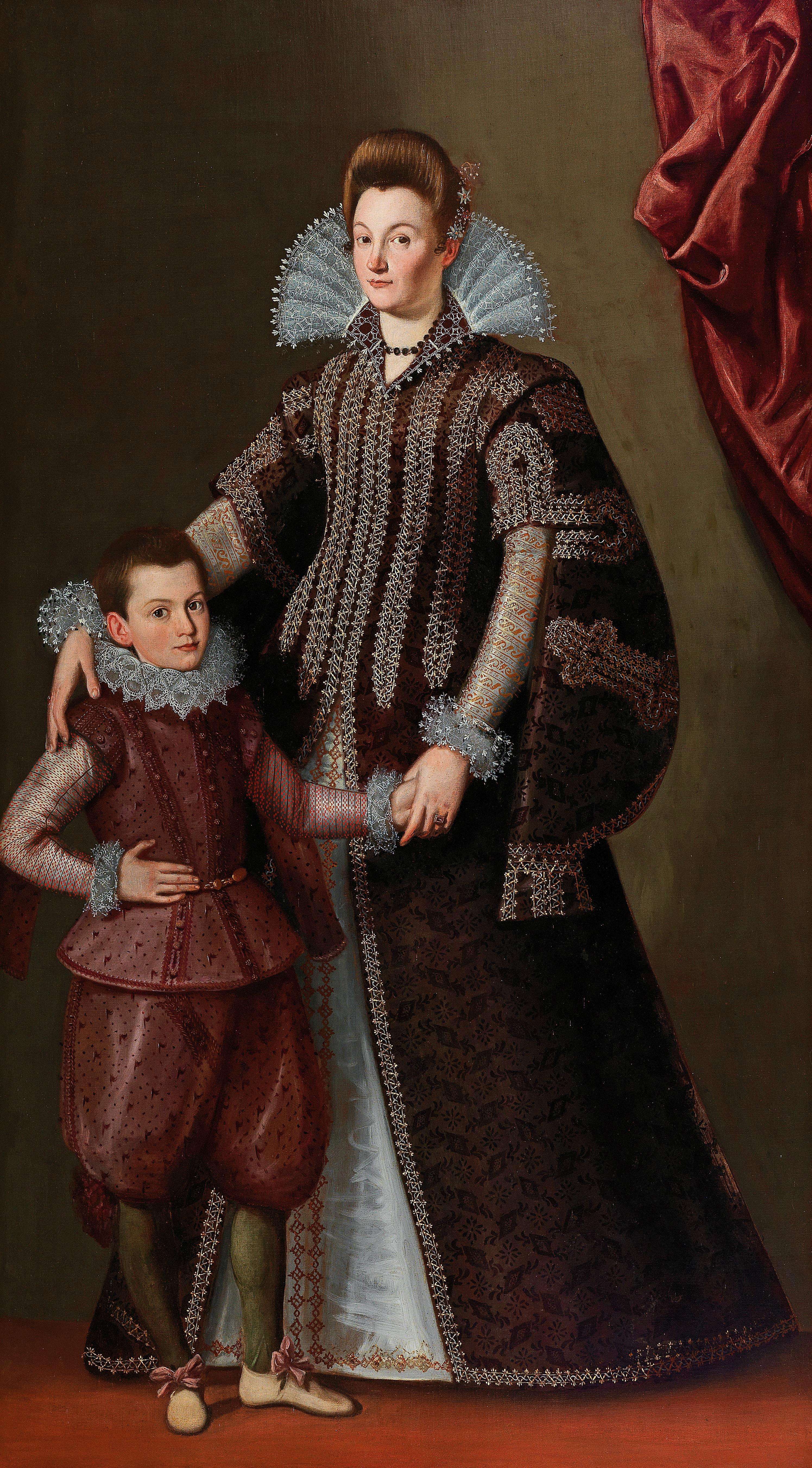 30Valore Casini and Domenico Casini (active in Florence, early 17th Century) and(Florence 1590–1660) Portrait of a Lady with her son.jpg
