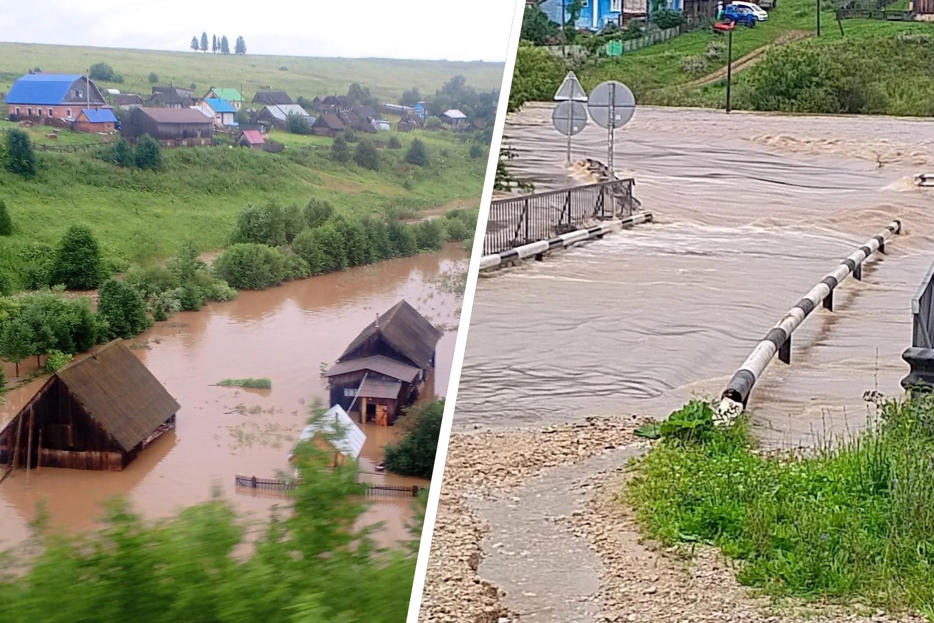 Сильный ливень затопил Октябрьский район: введен режим ЧС